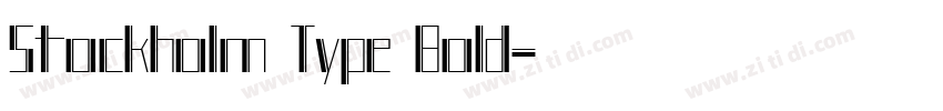 Stockholm Type Bold字体转换